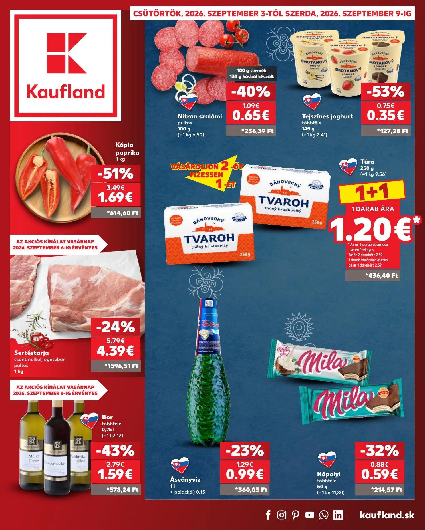 Kaufland akciós újság Szlovákia Somorja 09.03–09.09