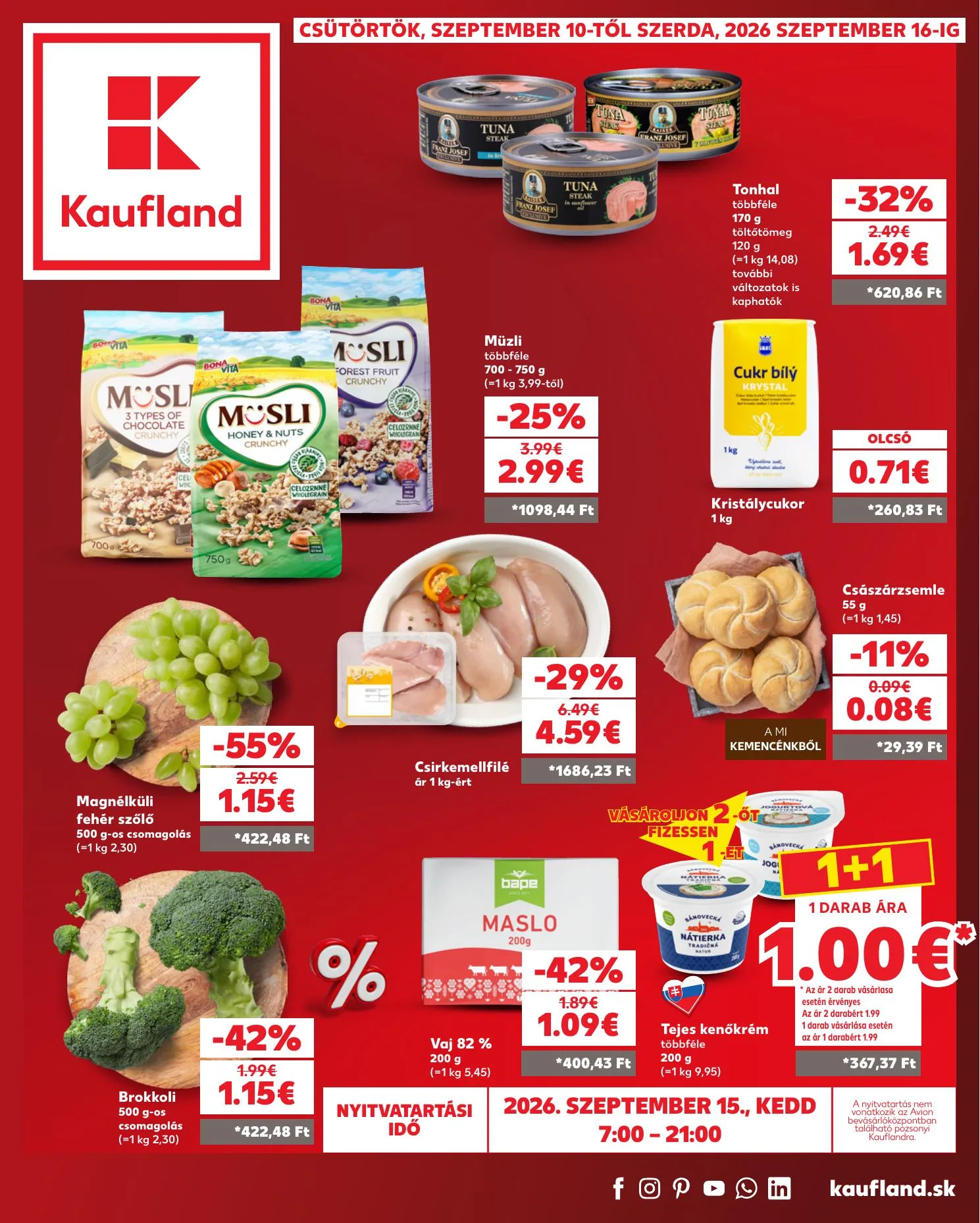 Kaufland akciós újság Szlovákia Somorja 09.10–09.16