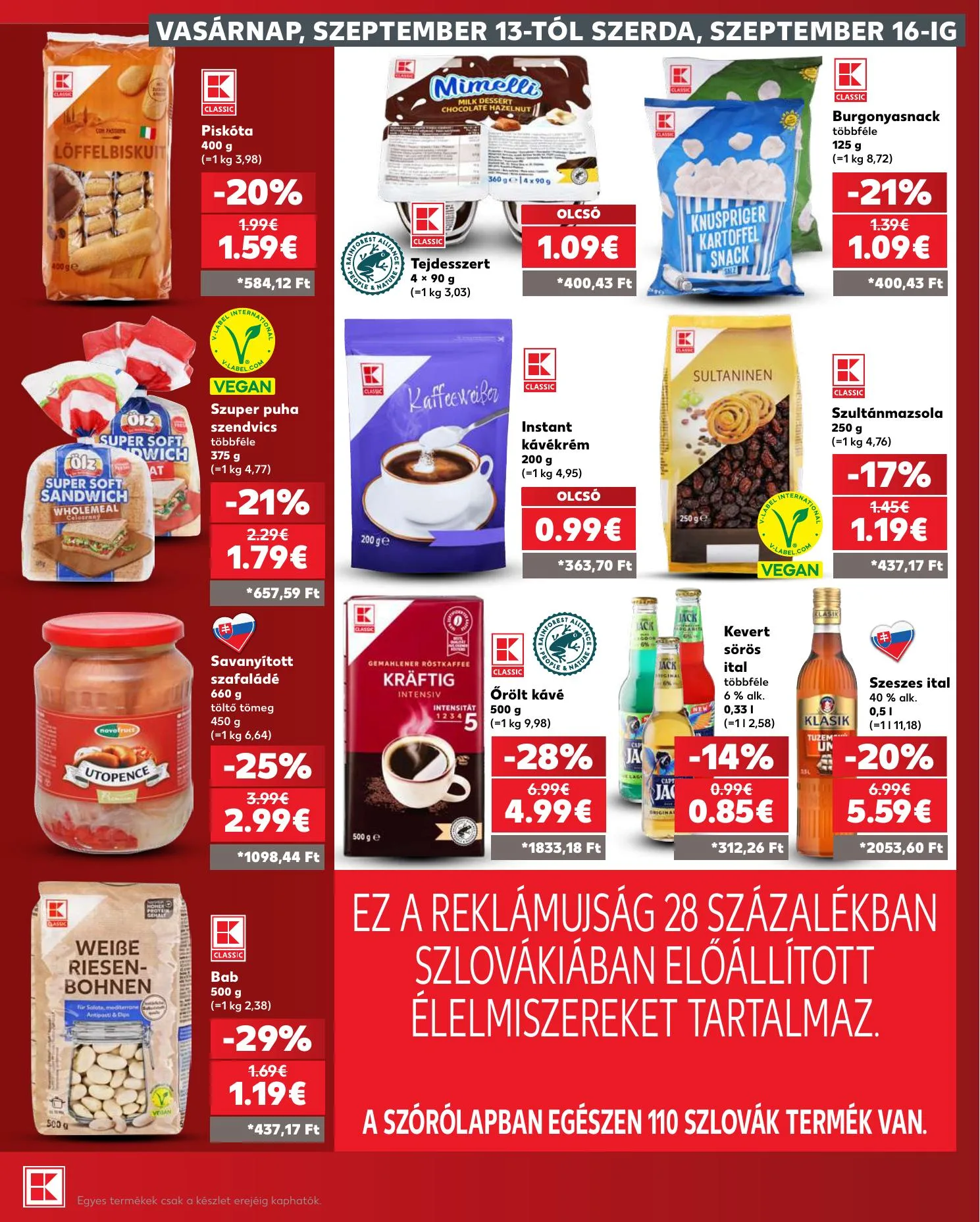 Kaufland akciós újság Szlovákia Somorja 09.10–09.16 – 41. oldal