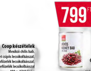 Coop Kidney vörösbab