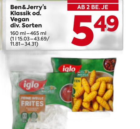 Iglo Kartoffelprodukte