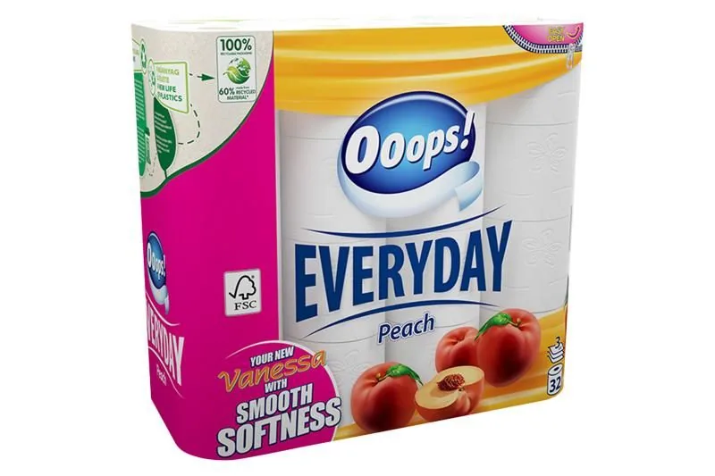 Ooopsi everyday toalettpapír peach
