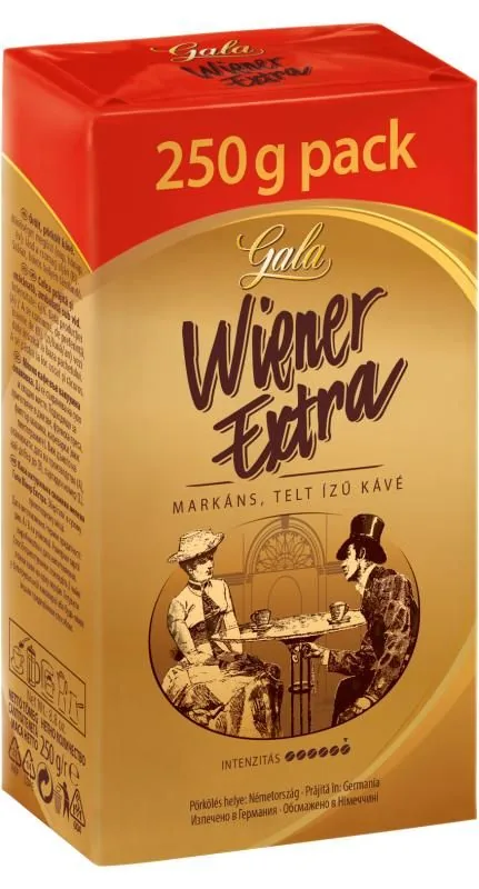Gala őrölt pörkölt kávé wiener extra / dupla