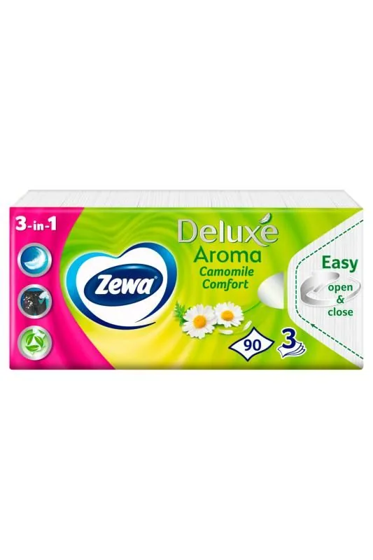 Zewa Deluxe Spirit of Tea / Camomile Comfort illatosított papírzsebkendő