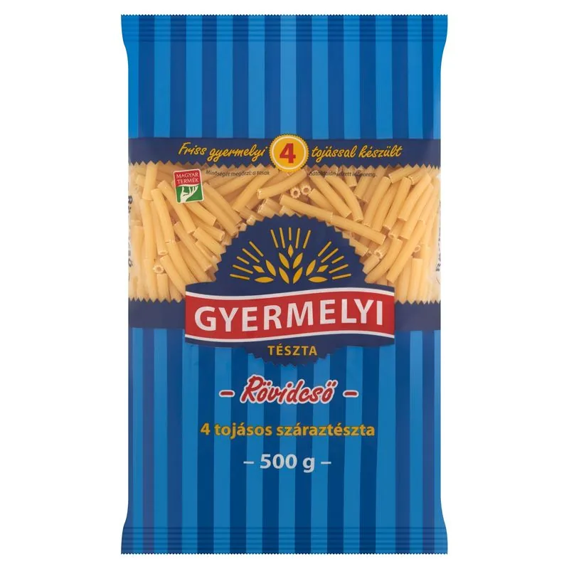 Gyermelyi száraztészta 500g (tarhonya, rövidcső, copfocska)
