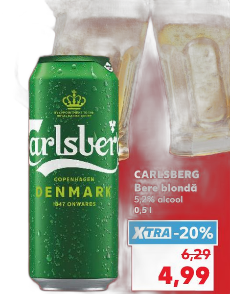 CARLSBERG Bere blondă