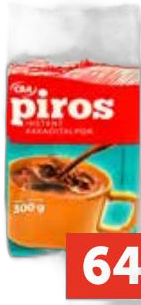Piros instant kakaópor