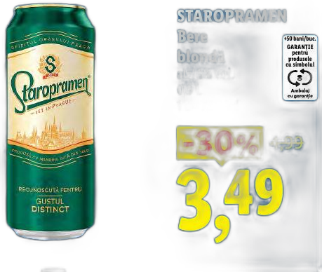 STAROPRAMEN Bere blondă
