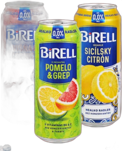 Birell alkoholmentes radler, többféle