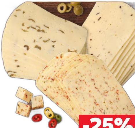 Diplomat sajt 55 % jálapeño-chilivel, olivabogyóval vagy szarvasgombával